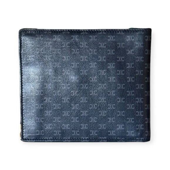 Vintage CELINE Navy Triomphe Leather Bifold Wallet | Box & Dust Bag - Picture 3 of 7